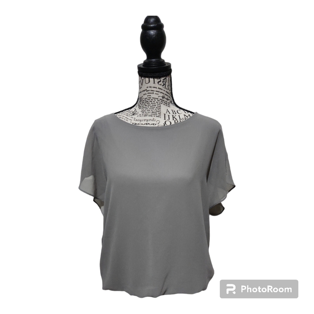 Grey Dress Blouse